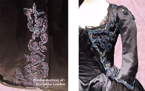 Stage costumes in Marie Antoinette historical drama movie