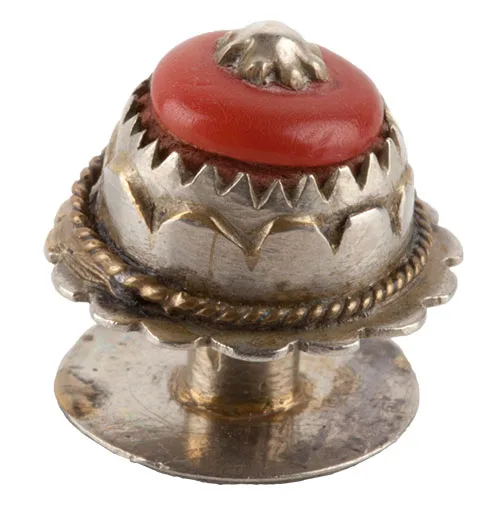 Vintage shirt collar stud from Kraków Poland late 19th century