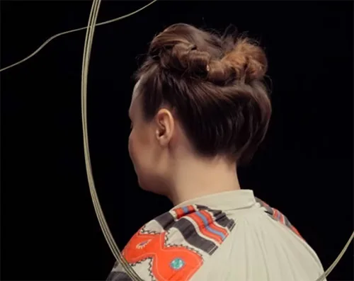 Ukrainian traditional hairstyle with kybalka