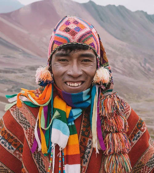 Andean traditional chullo hat