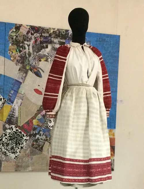 Vintage skirt and apron from Ukraine