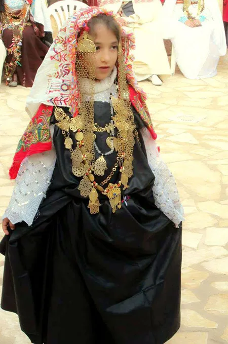 Tunisian girl in folk clothing