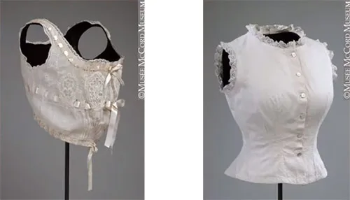 Corset covers 1900-1910, 1890-1900