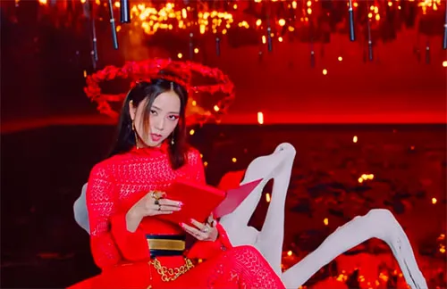 K-pop music band Blackpink uses stylized Korean hanbok