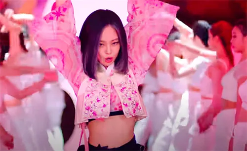 K-pop music band Blackpink uses stylized Korean hanbok