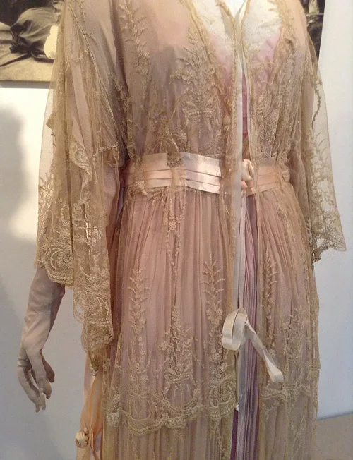 Morning gown or peignoir of upper-class women from early 20th century