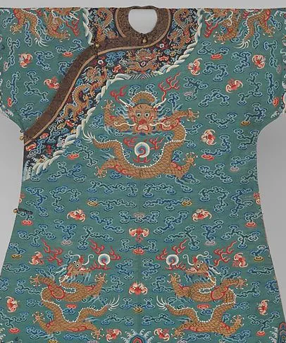 Female festive dragon robe, China, late 19th century