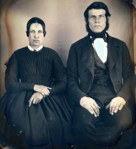 Adorable 1840s fan-pleated dresses