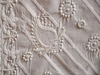 Indian Chikankari needlework