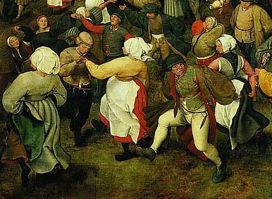 Illustration from the book “Dancing plagues and mass hysteria” by John Waller