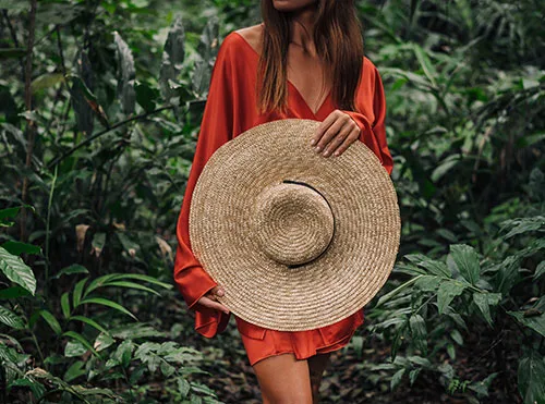 Modern cartwheel hat