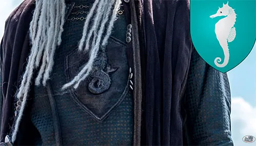 Movie costume of Corlys Velaryon from House of the Dragon, prequel to Game of Thrones