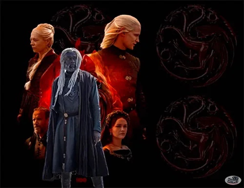Movie costume of Corlys Velaryon from House of the Dragon, prequel to Game of Thrones