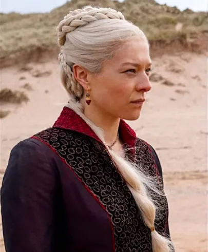 Movie costume of Rhaenyra Targaryen from House of the Dragon, prequel to Game of Thrones