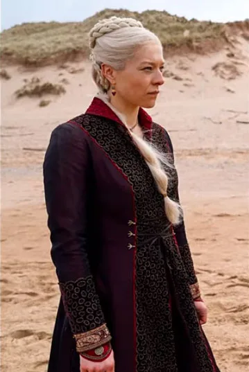 Movie costume of Rhaenyra Targaryen from House of the Dragon, prequel to Game of Thrones