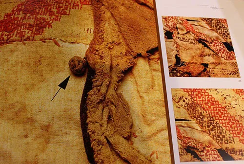 Lebanese 13th-century mummies in cross-stitch embroidered tunics