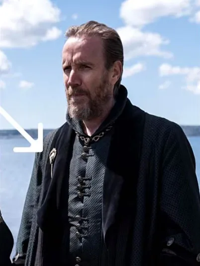 Movie costume of Otto Hightower from House of the Dragon, prequel to Game of Thrones
