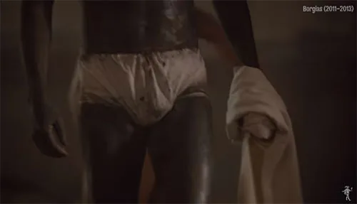 Inaccuracies in show costume underwear of The Borgias series