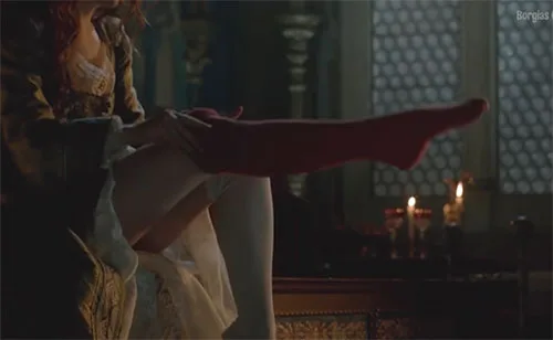 Inaccuracies in show costume underwear of The Borgias series