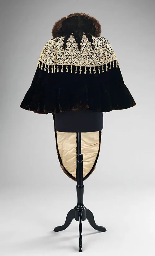 French evening fur mantle, 1887
