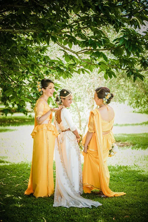 Traditional clothing of Sri Lanka. Sarong and sari