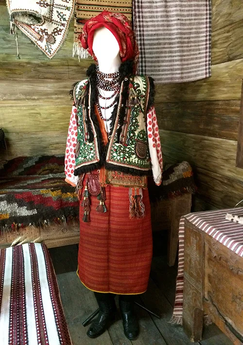 sheepskin vest called “keptar” from Hutsul area, western Ukraine