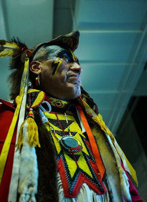 Male traditional outfit of Native Americans