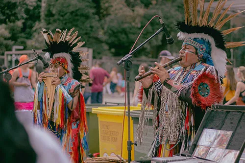 Male traditional outfit of Native Americans