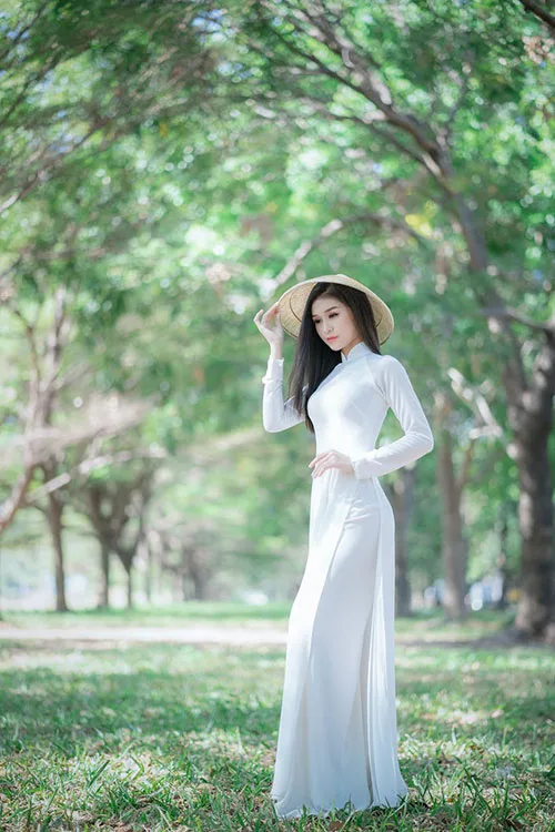 Modern Vietnamese Ao Dai attire is blindingly feminine