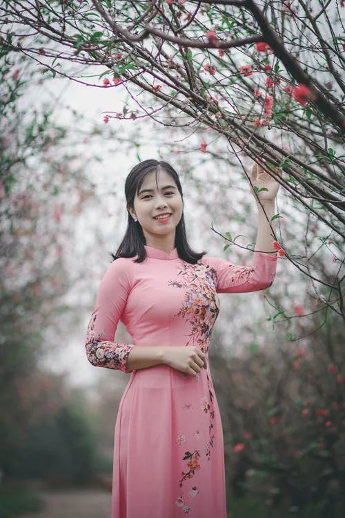 Modern Vietnamese Ao Dai attire is blindingly feminine