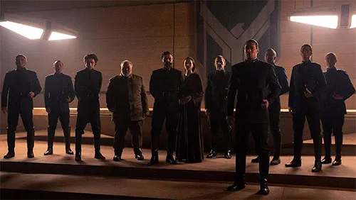Dune 2021 show costumes. House Atreides military uniforms