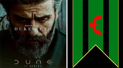 Comparison of House Atreides military uniforms from Dune 2021 and Dune 1984