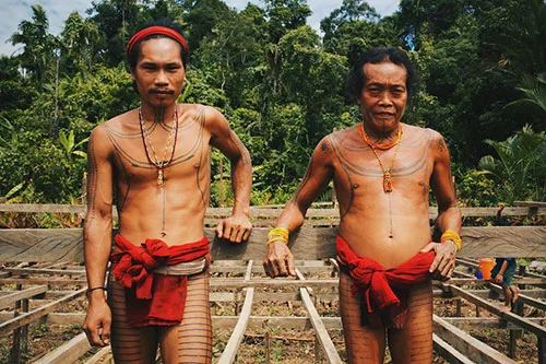 Tribal clothing and tattoos around the world