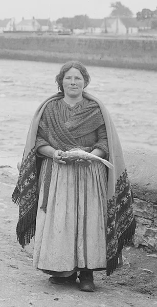 Irish traditional Galway shawl was called velvet or fur shawl, although there is no velvet or fur in it