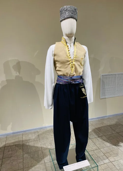 Crimean Tatar traditional male and female costumes (detailed photos). Silver filigree belt is outstanding