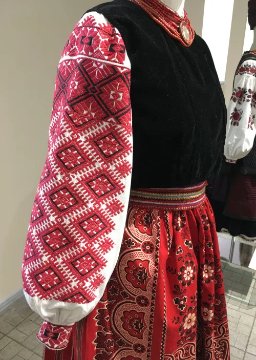 Ukrainian needlework – close-ups of vintage embroidered shirts