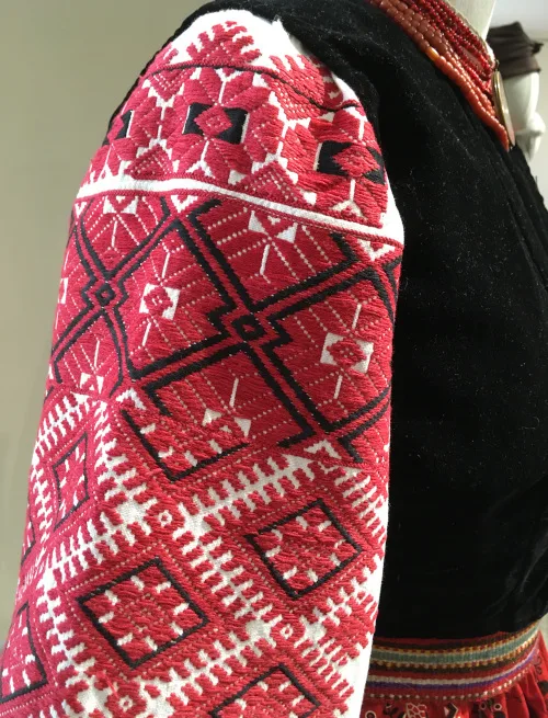Ukrainian needlework – close-ups of vintage embroidered shirts