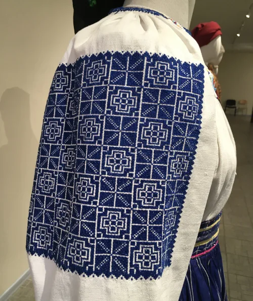 Ukrainian needlework – close-ups of vintage embroidered shirts