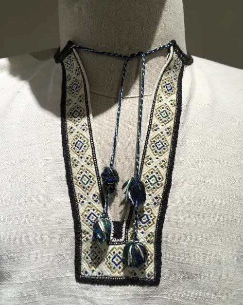 Ukrainian needlework – close-ups of vintage embroidered shirts