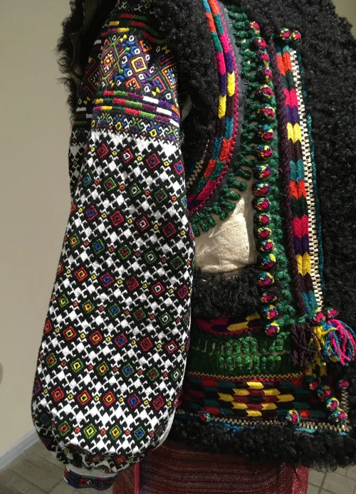 Ukrainian needlework – close-ups of vintage embroidered shirts