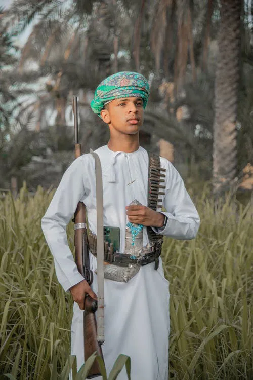 Omani khanjar dagger, shaped like the letter “J”, is a symbol of manhood