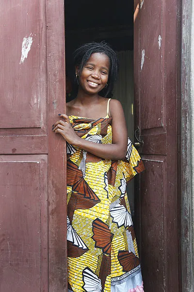 Traditional capulana sarongs are typical garments in Mozambique that once replaced animal skins and are fashionable ever since
